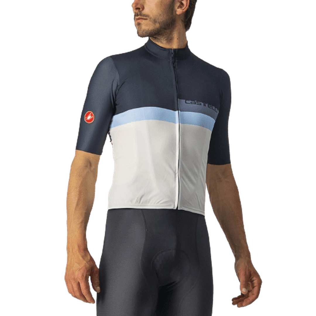 Castelli A Blocco Mens Cycling Jersey - Savile Blue/China Blue/Azzurro - image 1