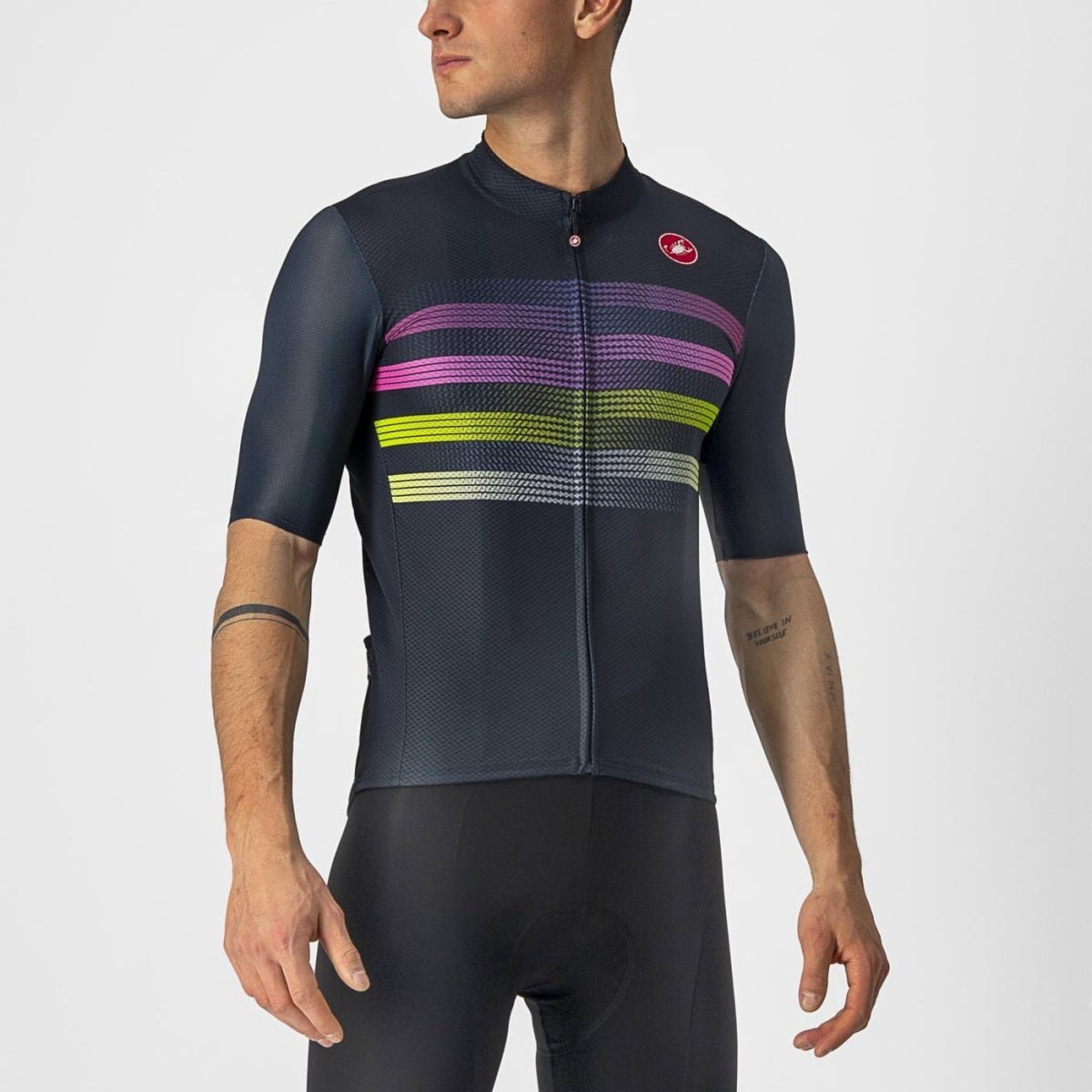 Castelli Endurance Pro Jersey (Savile Blue/Pink-Electric Lime) - image 1