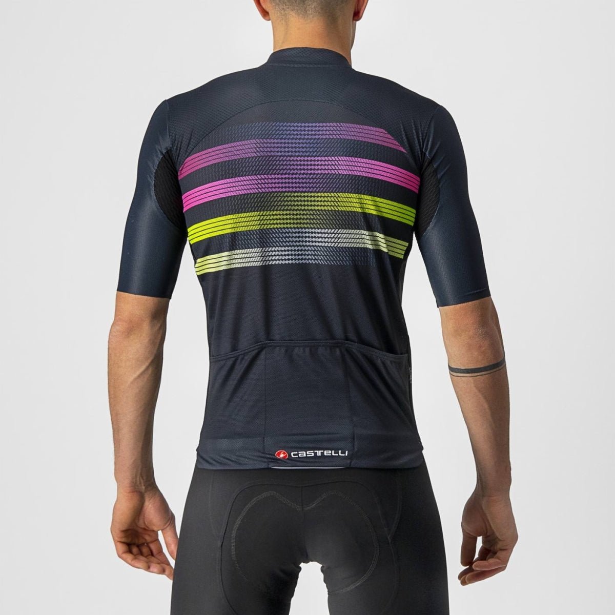 Castelli Endurance Pro Jersey (Savile Blue/Pink-Electric Lime) - image 2
