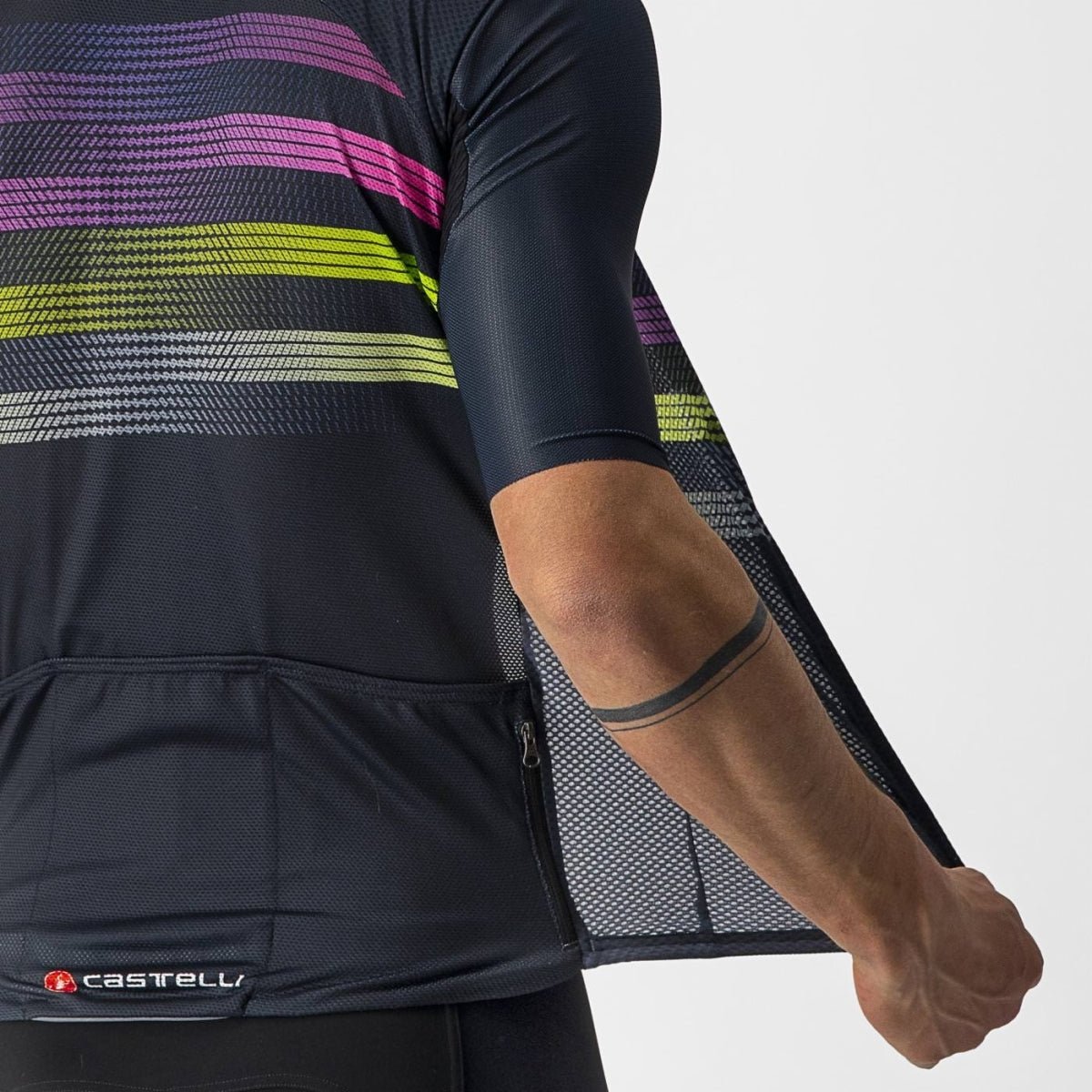 Castelli Endurance Pro Jersey (Savile Blue/Pink-Electric Lime) - image 3