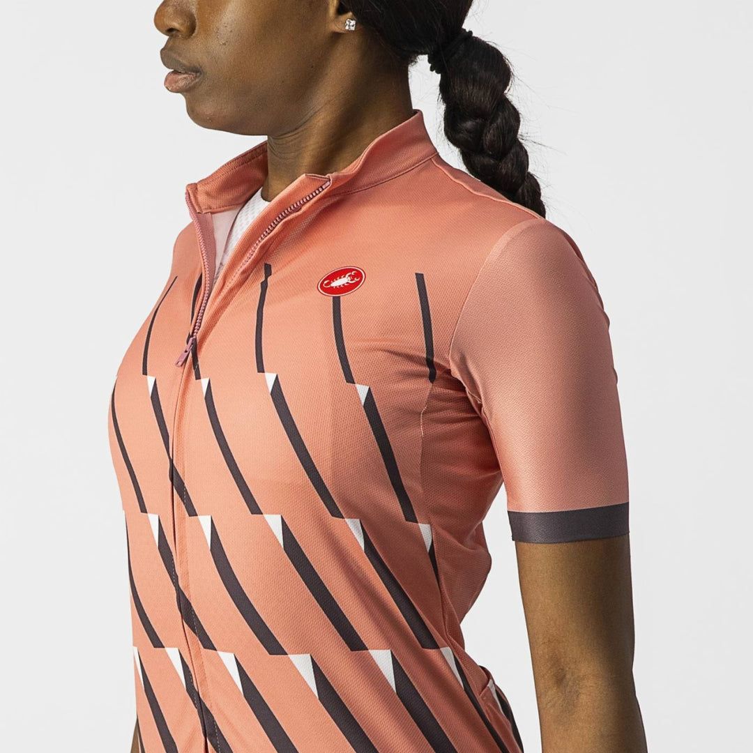 Castelli Pendio Women Jersey - Blush/Dark Gray-White - image 4