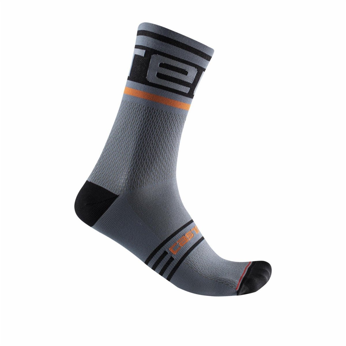 Castelli Prologo 15 Socks - Light Steel Blue/Pop Orange - image 1