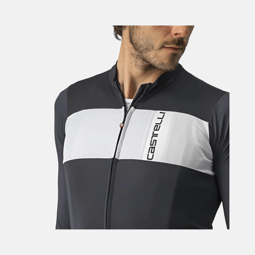 Castelli Prologo 7 Jersey - Saffron/light Black-Military G - image 3