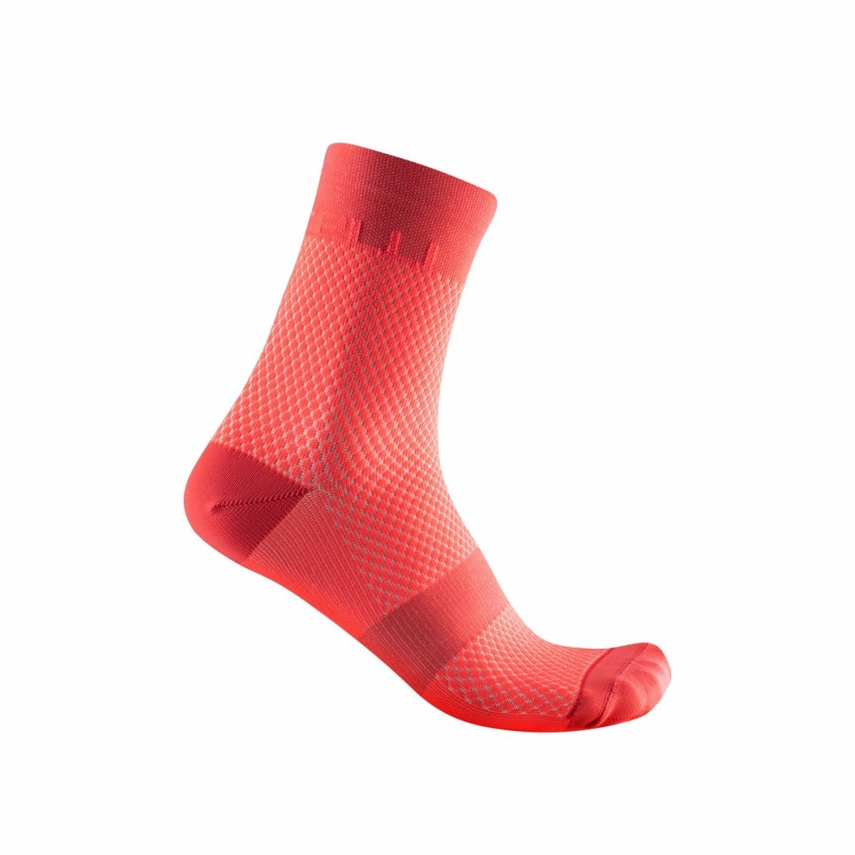 Castelli Velocissima 12 Women's Sock - Brilliant Pink / Coral Flash - image 1