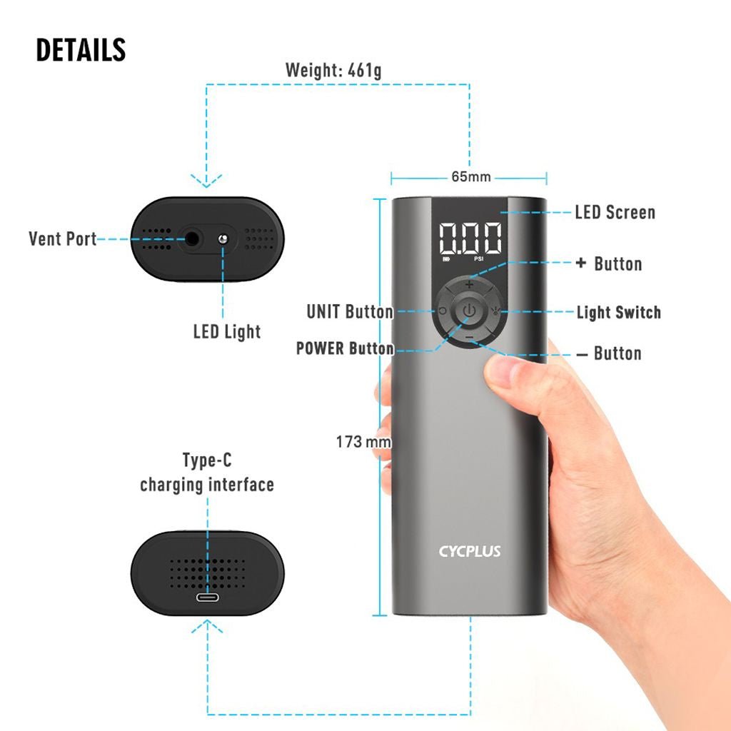Cycplus A8 Electric Air Pump - image 4