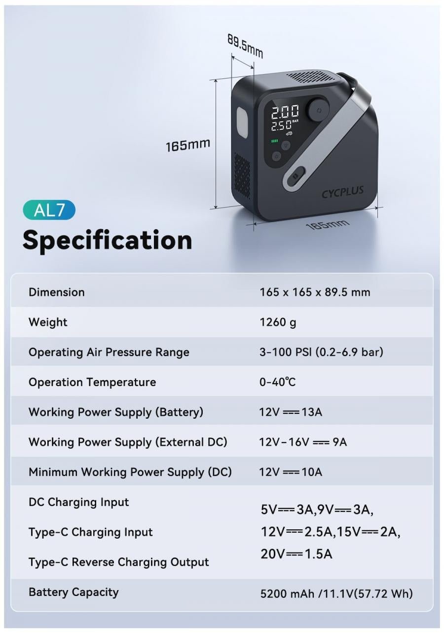 Cycplus AL7 Electric Air Pump - image 8