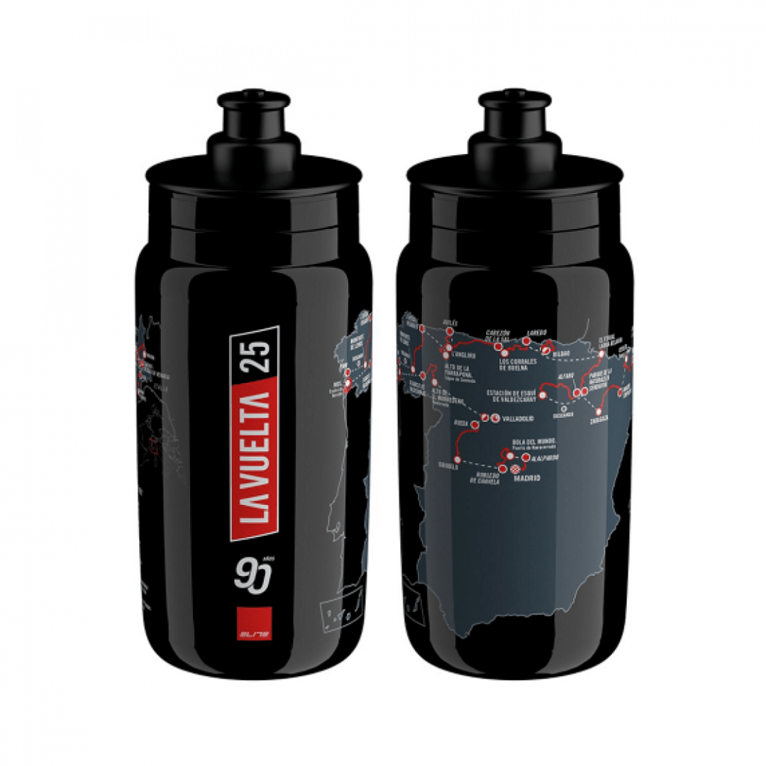 Elite Fly Vuelta 25 (Black Map) Water Bottle | 550 ml - image 1