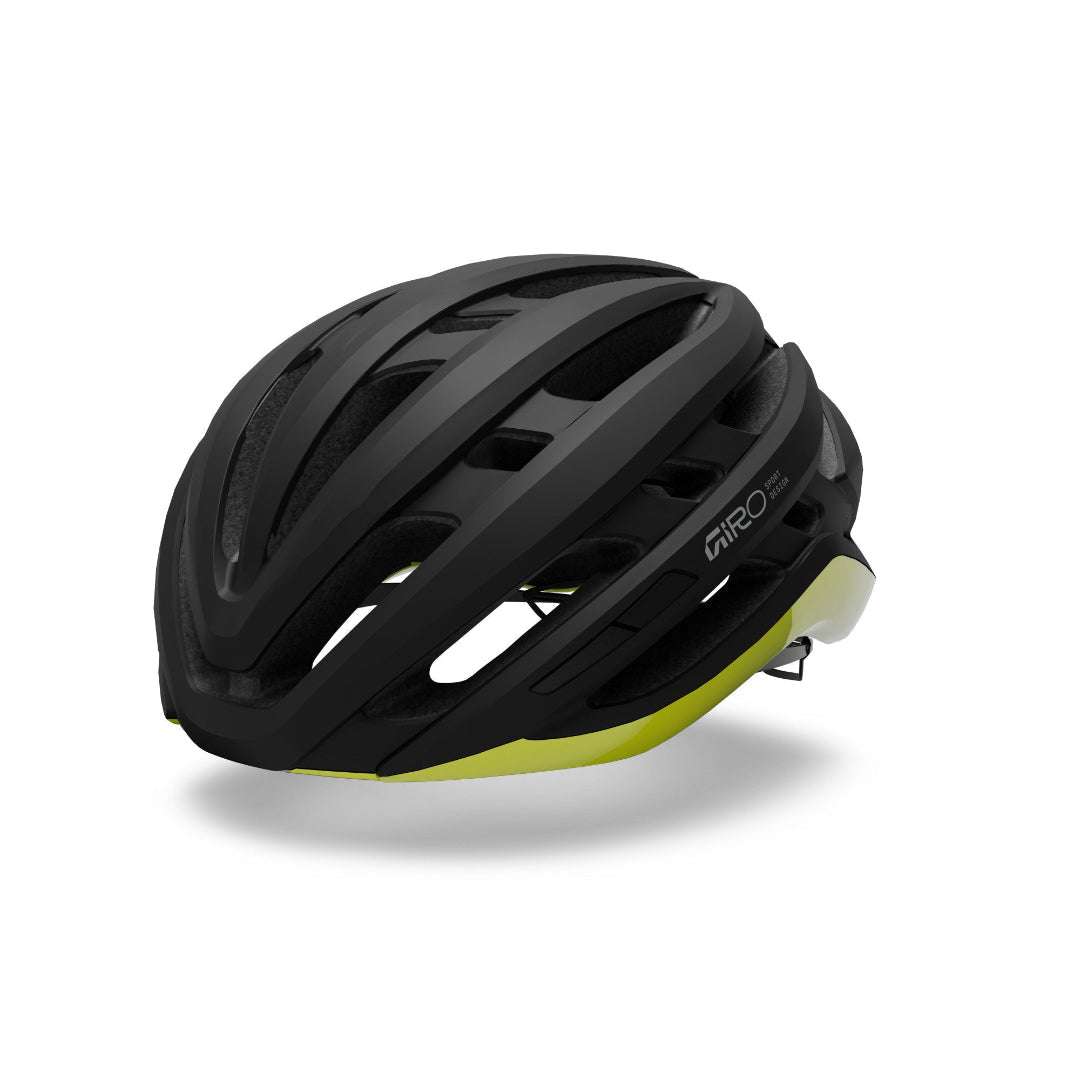 Giro Agilis Mips Cycling Helmet - Matte Black / Gloss Hi Viz Yellow - image