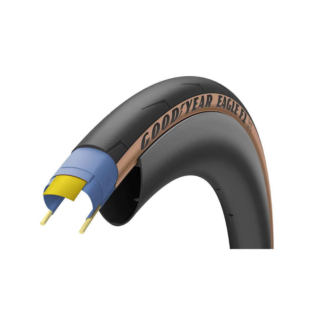 Goodyear Eagle F1 Clincher Tyre - Tube Type - Tan - image 1