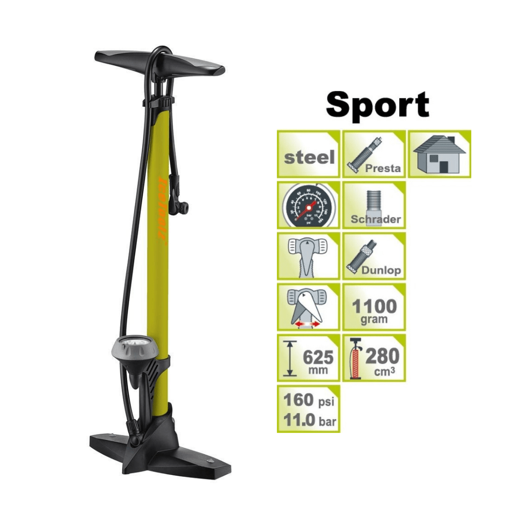 IceToolz Floor Pump Sport - Steel - image 1