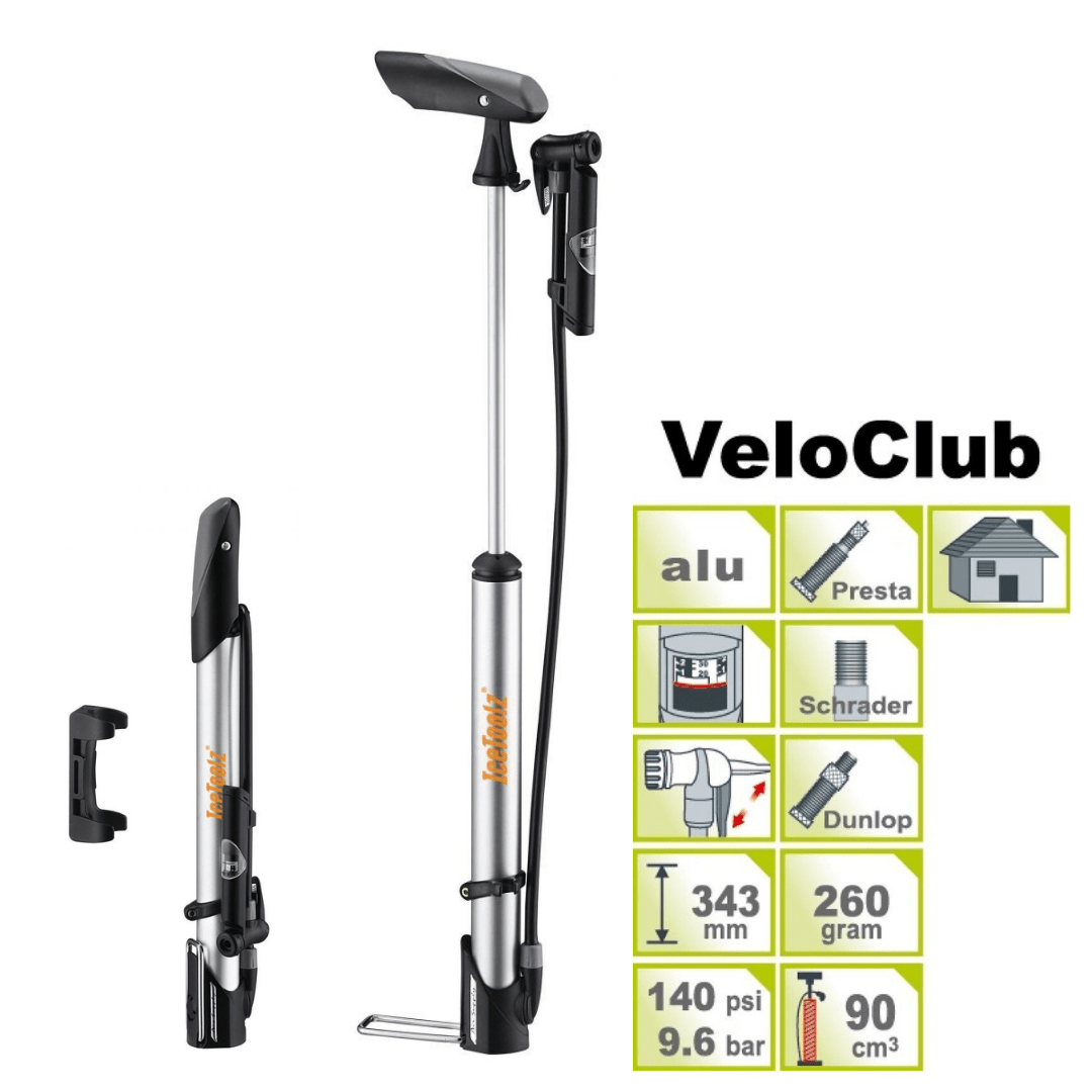 IceToolz Mini Floor Pump VeloClub - image 2