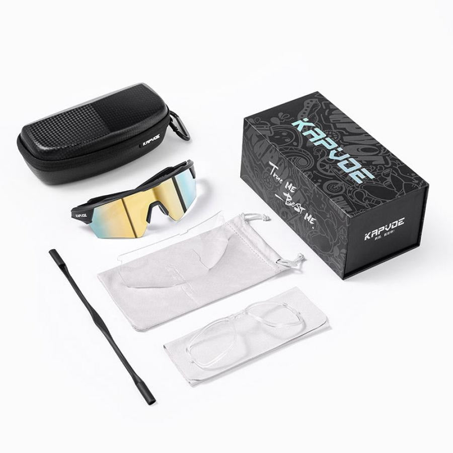 Kapvoe DreamChaser Wings Sports Sunglasses - Gold/Black - image 5