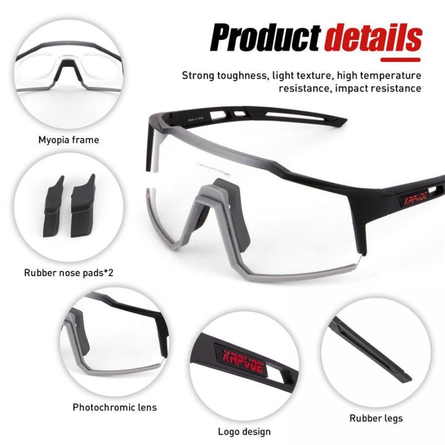 Kapvoe KE9022 Photochromic Sports Sunglasses - Blue - image 3