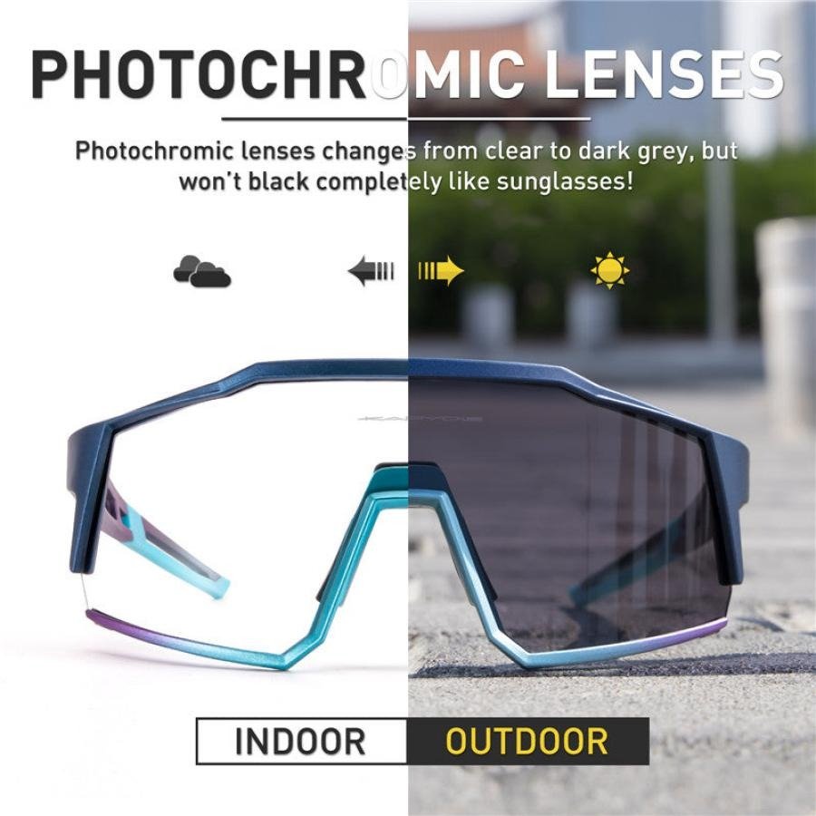 Kapvoe KE9022 Photochromic Sports Sunglasses - Blue - image 2