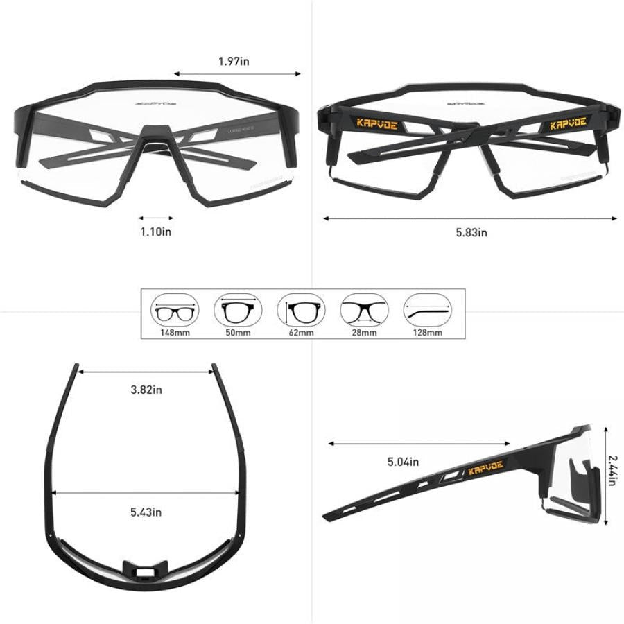 Kapvoe KE9022 Photochromic Sports Sunglasses - Blue - image 4