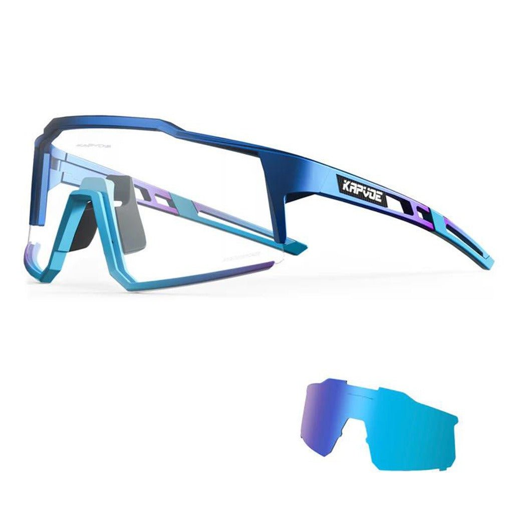 Kapvoe KE9022 Photochromic Sports Sunglasses - Blue - image 1