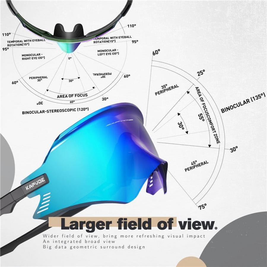 Kapvoe X2 Sports Sunglasses - Blue - image 4