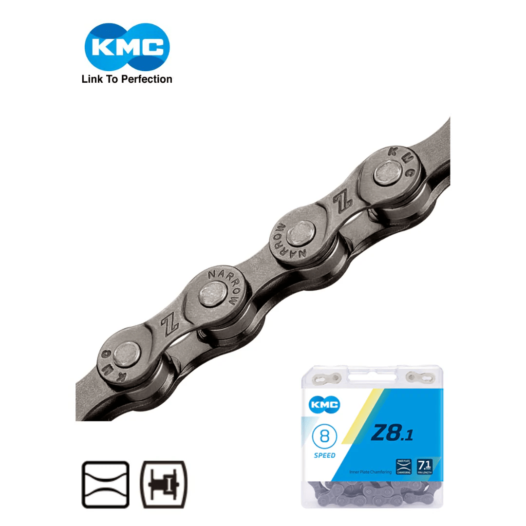 KMC Z8.1 Bicycle Chain for 8 Speed (Grey) - image 1
