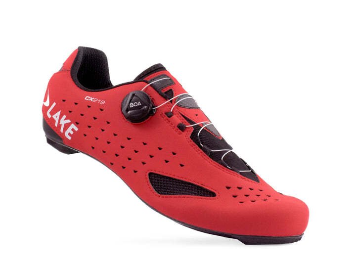 Lake Cycling Shoe CX 219 - Red/White - image 3
