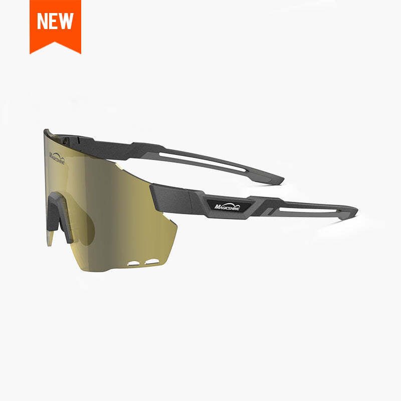 Magicshine Windbreaker Classic Sunglasses WB003 - Gold - image 1