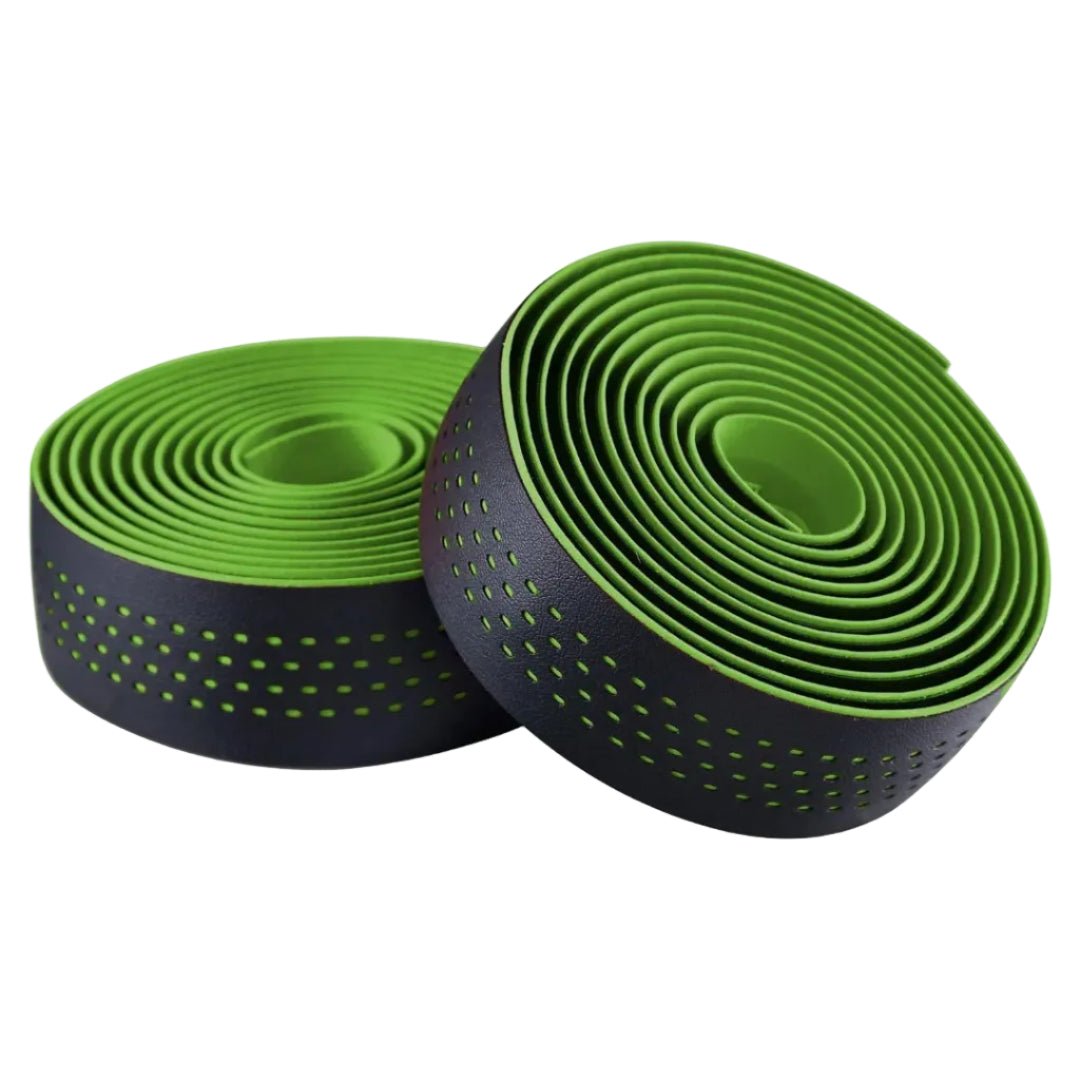 Merida Handlebar Tape Road Soft Microfibre Tape (Black Green Dots) - image 1