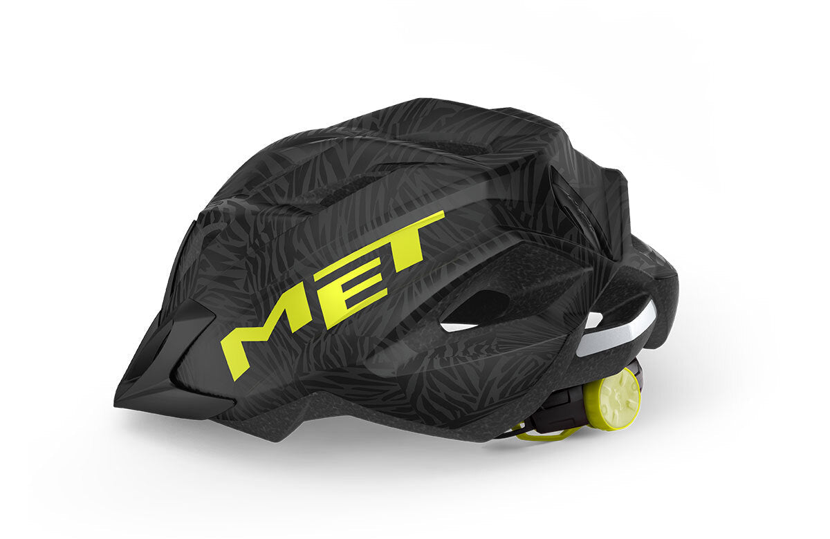 Met Crackerjack Kids Bike Helmet - Black Texture Green - image 2