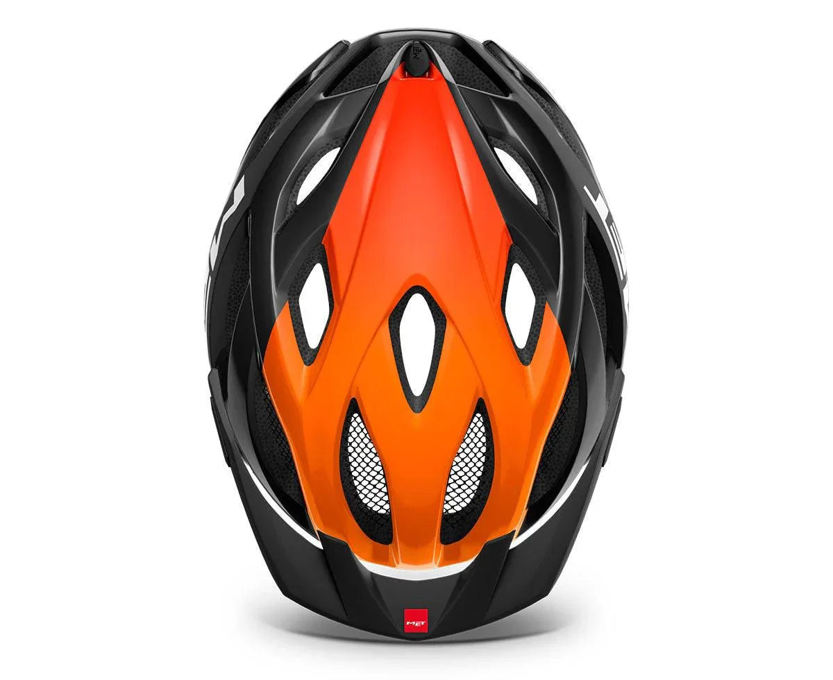 Met Crossover Cycling Helmet Black Orange | Glossy - image 4