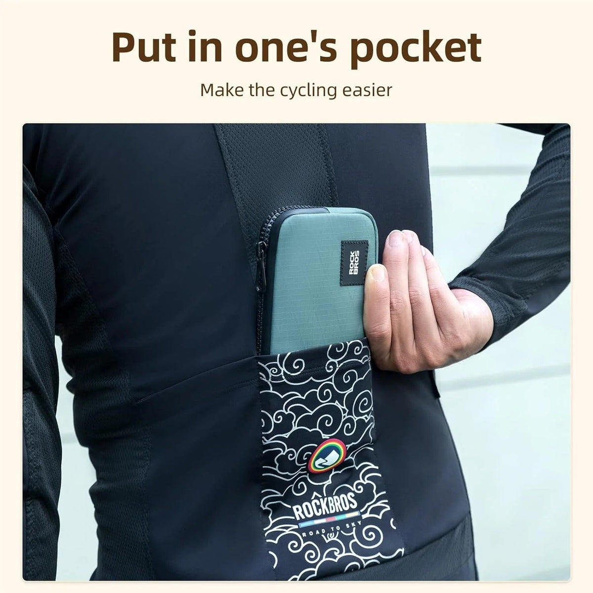 ROCKBROS Cycling Mobile Pouch (Orange) - image 4