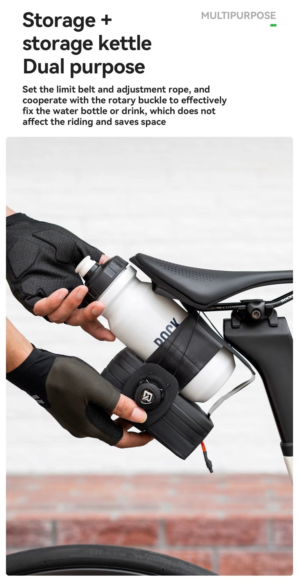ROCKBROS Waterproof Saddle Bag with Bottle Holder - image 5