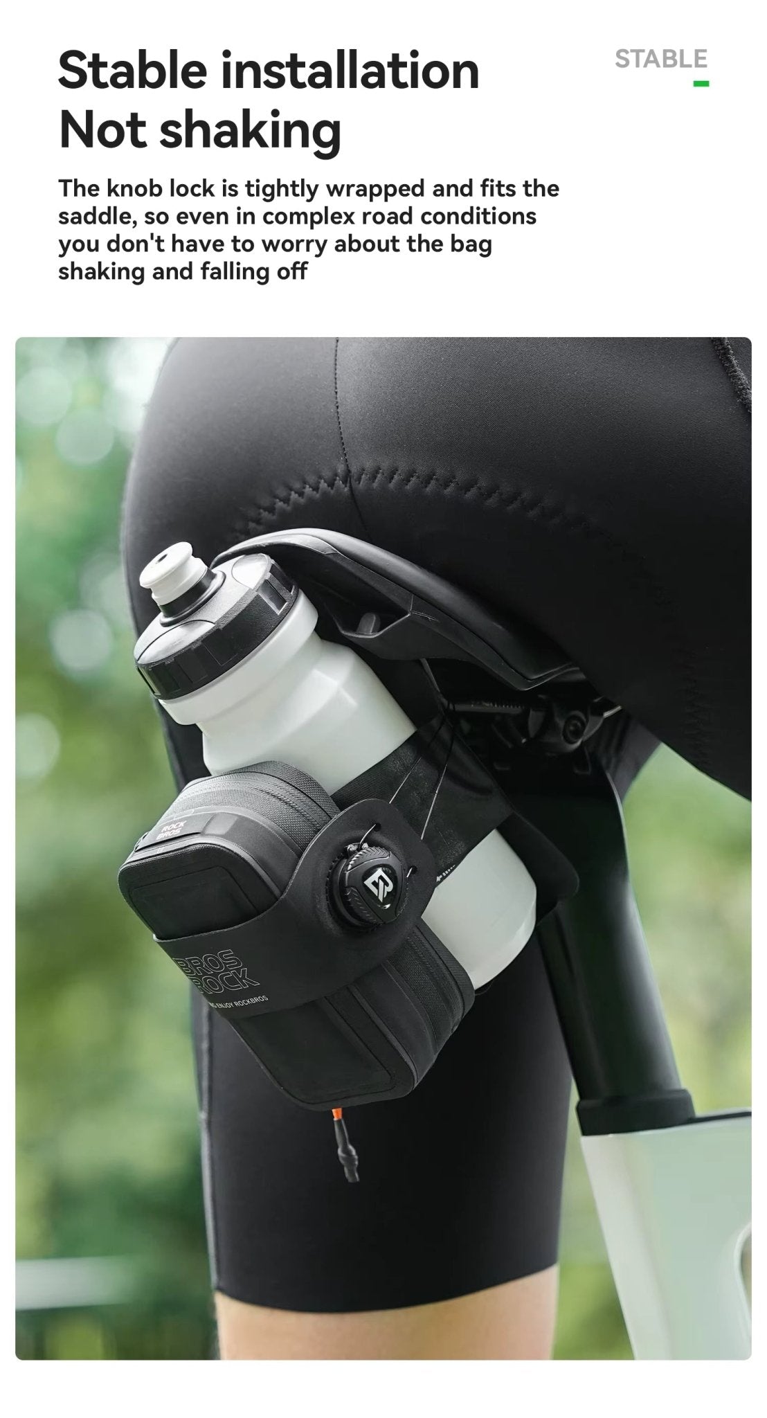 ROCKBROS Waterproof Saddle Bag with Bottle Holder - image 4