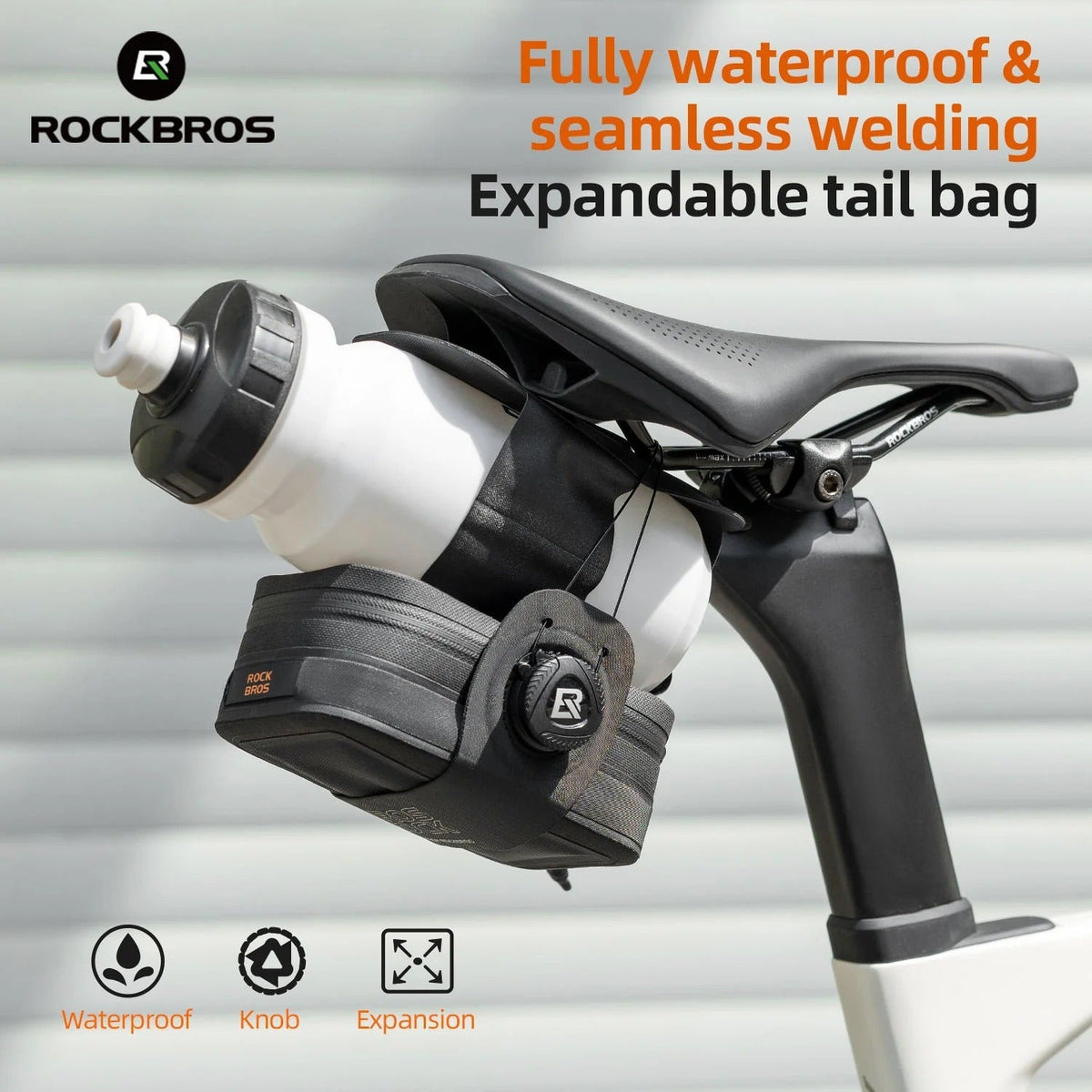 ROCKBROS Waterproof Saddle Bag with Bottle Holder - image 6