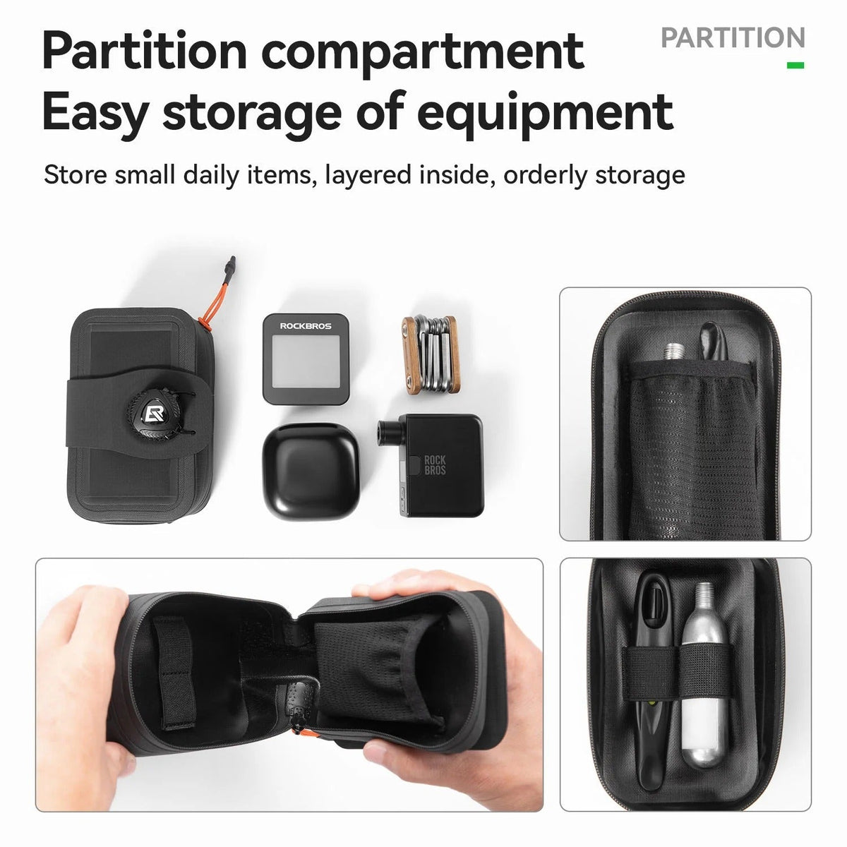 ROCKBROS Waterproof Saddle Bag with Bottle Holder - image 8