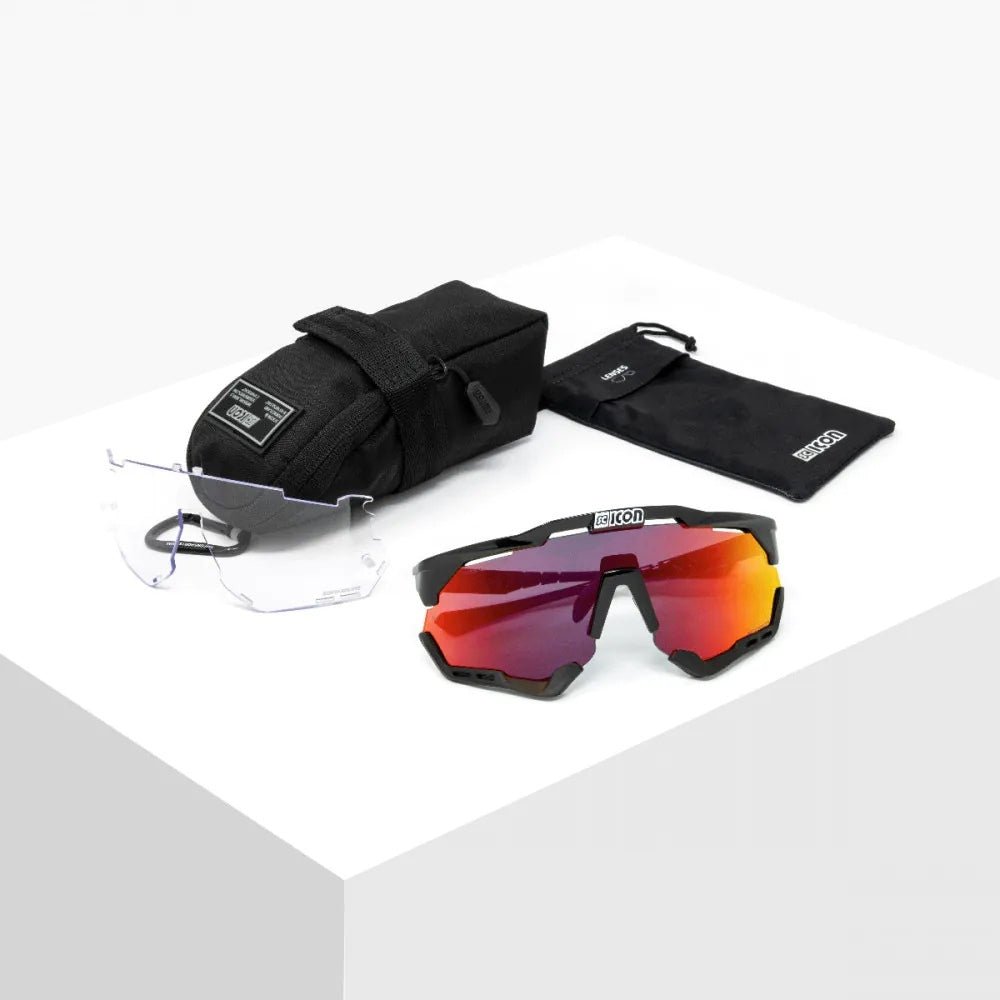 SC Icon Aeroshade - Crystal/Multimirror Red - image 5