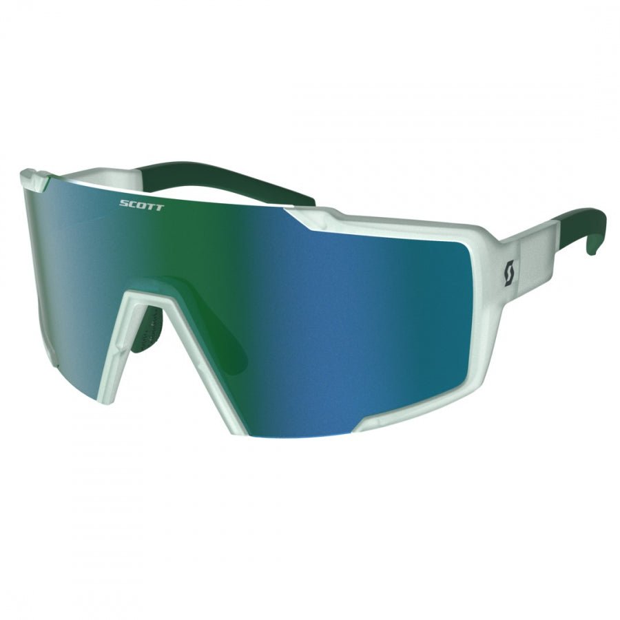 Scott Shield Race-ready Cycling Sunglasses - Mineral Blue / Green Chrome - image