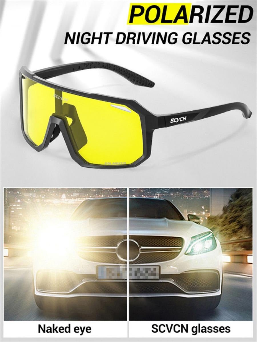 SCVCN S62 Night Vision Yellow Polarized Glasses - Black - image 3