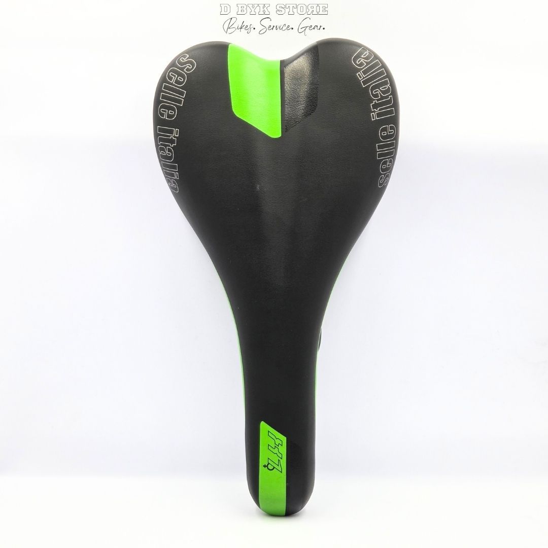 Selle Italia X1 Lady Flow FEC Alloy Saddle - Black/Green - image 3