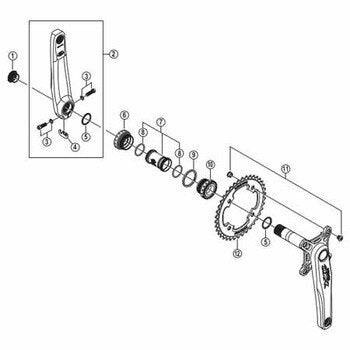 Shimano Crank Arm Fixing Bolt | for Shimano DXR FC-MX71, Y1E511100 - image 2