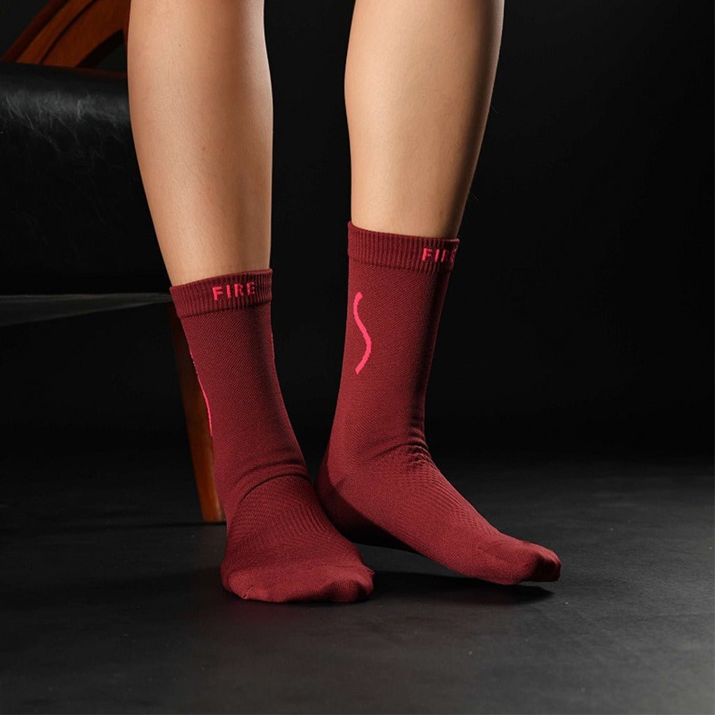 Skull Monton Fire Socks - Red - image 3