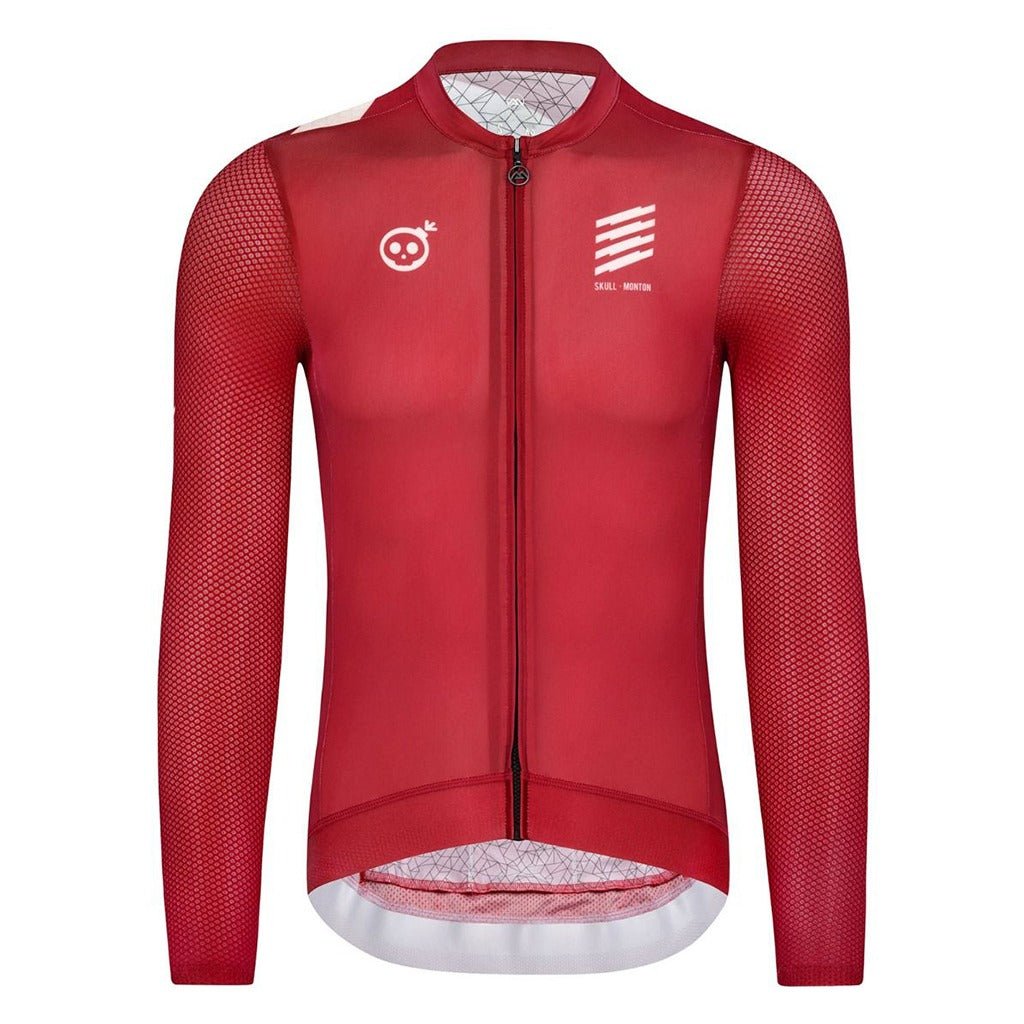Skull Monton Wednesday Long Sleeve Jersey - Brick Red - image 1