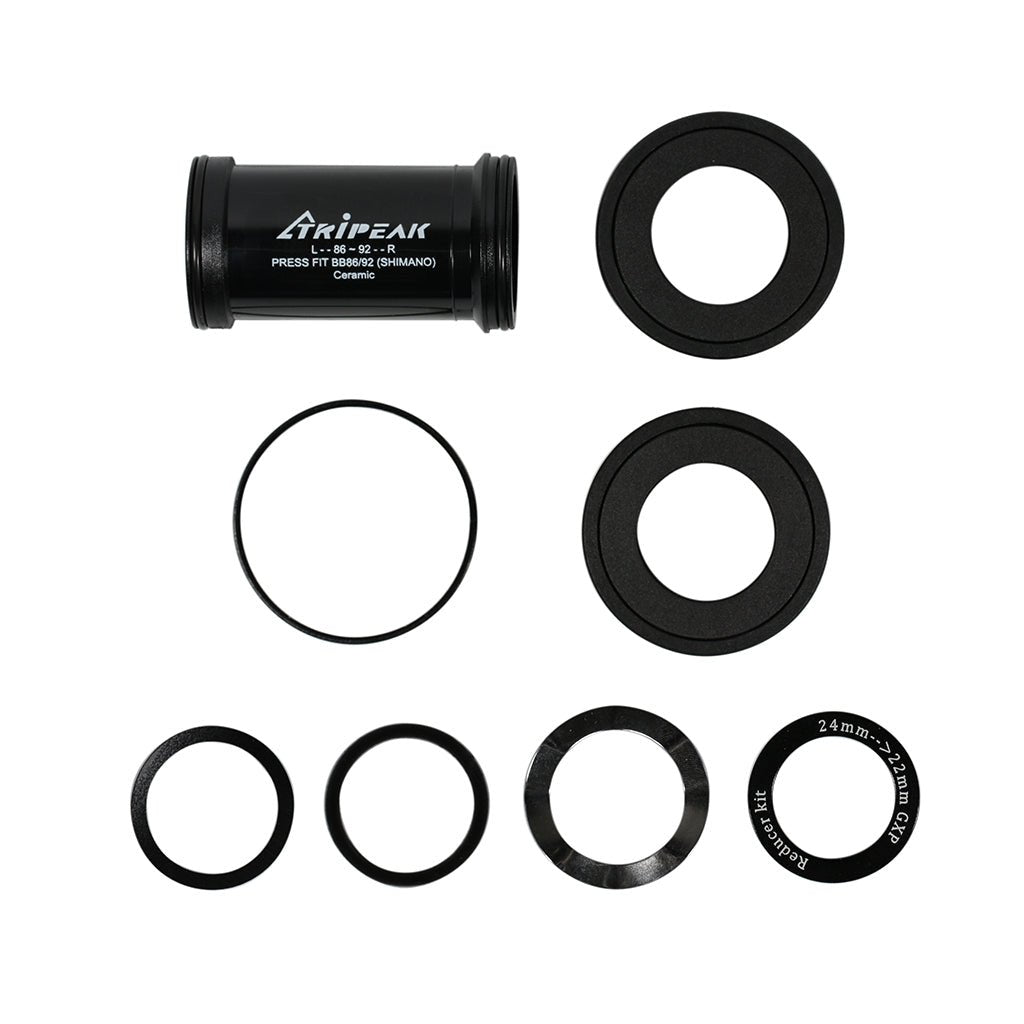 Tripeak BB86 Pressfit Bottom Bracket - Ceramic - Shimano (86-92mm)-Black - image 3