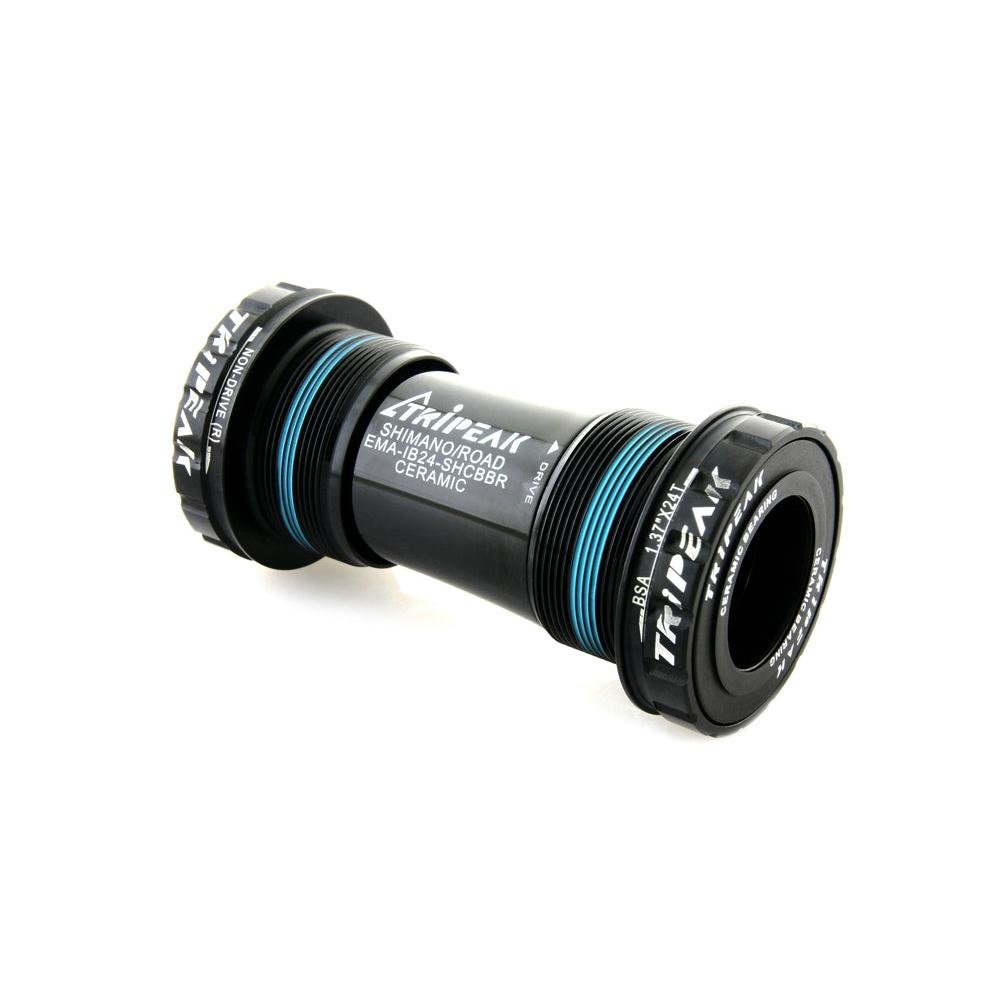 Tripeak Bottom Bracket Shimano HT Compatible, Cermaic Bearing, BSA 1.37", Road, Colour Black - image 1